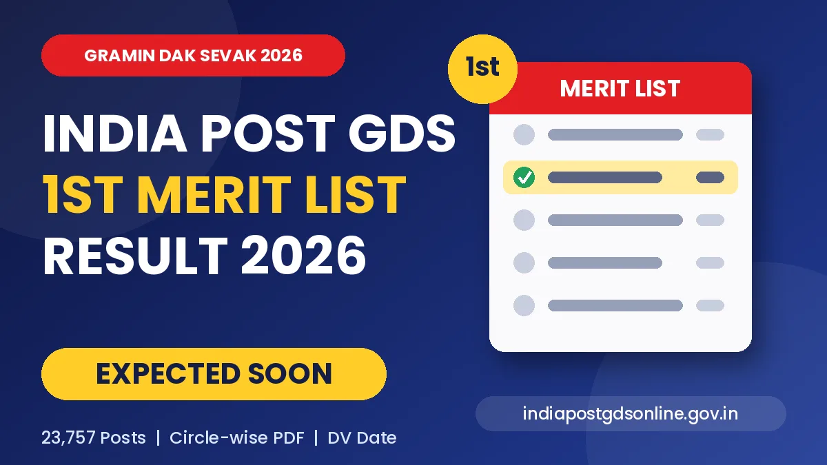 India Post GDS 1st Merit List 2026: Release Date and PDF Download Link